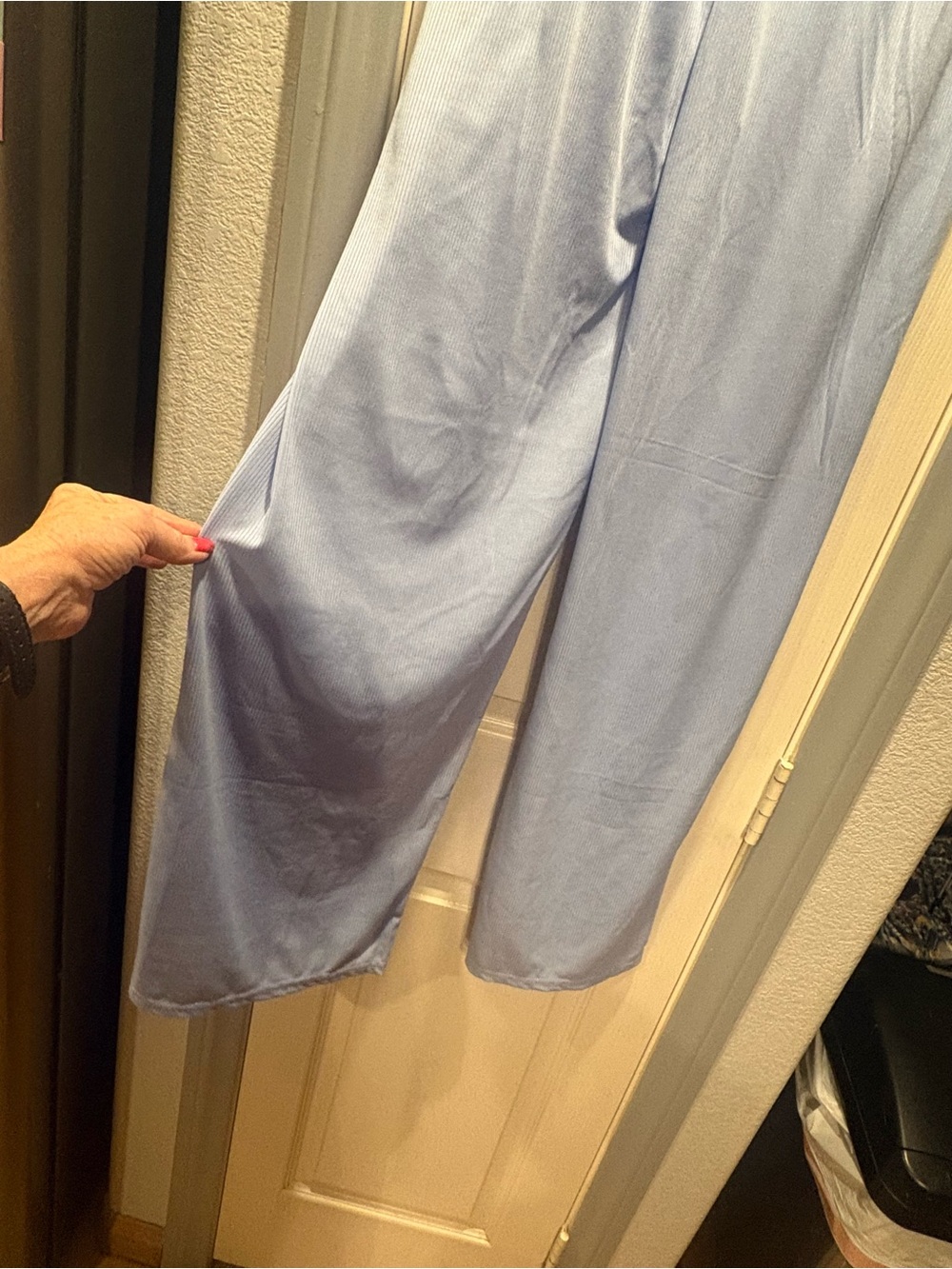 Love Poem Women's Wide Leg Pull-On Pants — Light Blue - Picture 9 of 9